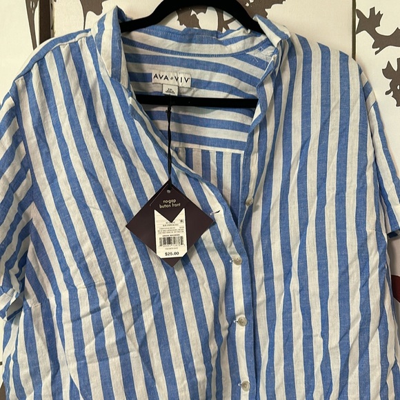 Ava & Viv blue and white shirt - Picture 5 of 5